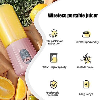 Portable 350ml Mini Blender Personal Small Cordless Blender Juicer