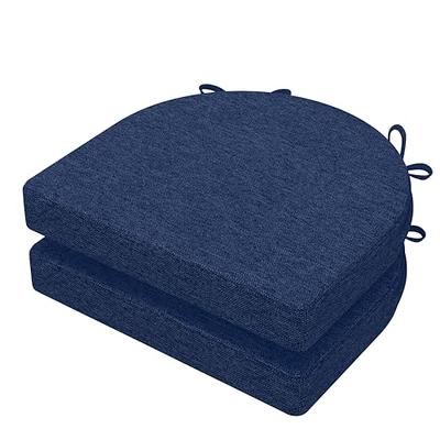 RECYCO Chair Cushions for Dining Chairs 4 Pack, Square Thick Chair Pads  with Ties Non Slip, Soft and Comfortable Seat Cushion for Kitchen Dining