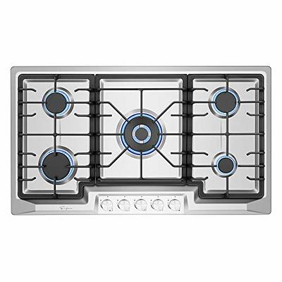 LG 36 in. Recessed Gas Cooktop in Stainless Steel w/5 Burners