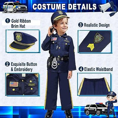 Kids Blue Police Costume For Girls