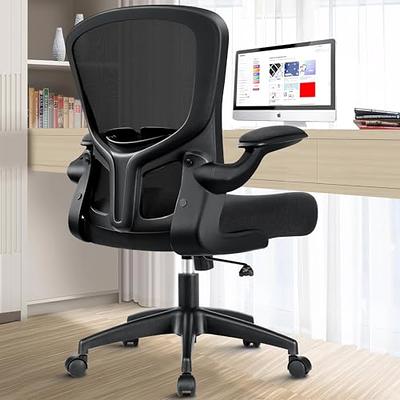 LACOO Office White Mid Back Swivel Lumbar Support Desk, Computer Ergonomic  Mesh Chair with Armrest T-OCNC750WT - The Home Depot