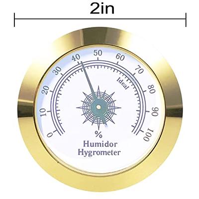 Cigar Hygrometer Precision Round Analog Hygrometer Cigar Tobacco