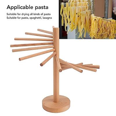 Wood Pasta Drying Rack, Collapsible Homemade Pasta Drying Rack