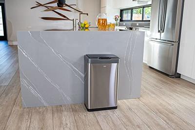  EKO Mirage-T 50 Liter / 13.2 Gallon Touchless Rectangular  Motion Sensor Trash Can, Brushed Stainless Steel Finish : Industrial &  Scientific