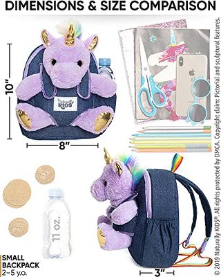 Naturally KIDS Unicorn Backpack, Unicorn Toys for Girls Age 4-6