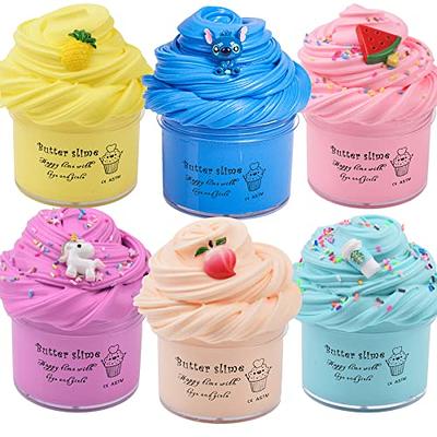 11 Pack Butter Slime Kit Toy, with Unicorn, Lemon, Candy, Fruit, ice Cream  Slime Accessories etc, Cute Slime Supplies for Kids, Stretchy and