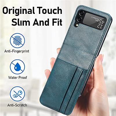 Wallet Samsung Z Flip Case, for Samsung Z Flip 3 / Blue Green