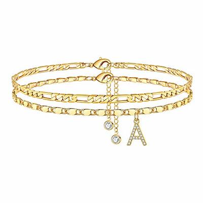 Initial Bracelet for Women Gift Unique Jewelry Solid Gold 