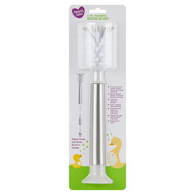 OXO Tot Bottle Brush with Nipple Cleaner and Stand - Gray Gray 1