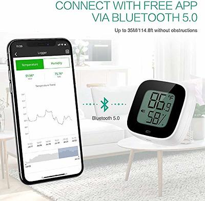  Govee Temperature Humidity Monitor 2-Pack, Indoor Room Thermometer  Hygrometer with App Alert, Mini Bluetooth Digital Thermometer Humidity  Sensor with Data Storage for Home Greenhouse Cellar : Patio, Lawn & Garden