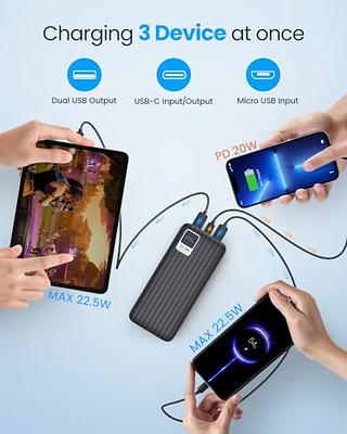  Portable Charger 30000mAh 22.5W USB C Fast Charging QC