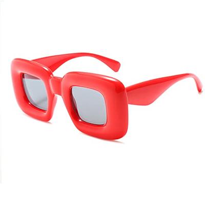 Square Frame Fashion Large Frame Sunglasses for Men and Women (Color : A,  Size : Medium)