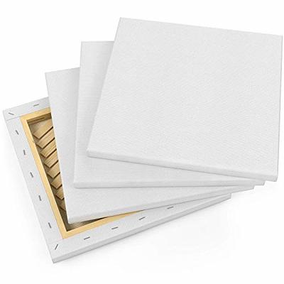 Arteza Small Mini Stretched Canvas, White, 4x4, Blank Canvas