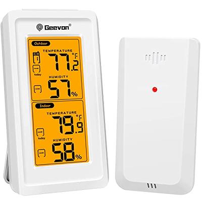 Geevon Indoor Outdoor Thermometer Wireless Backlight Digital Wireless Thermometer  Temperature with LCD Outdoor Thermometers for Patio Garden Cellar Home Room  Receive Signals from 3 Transmitters - Yahoo Shopping