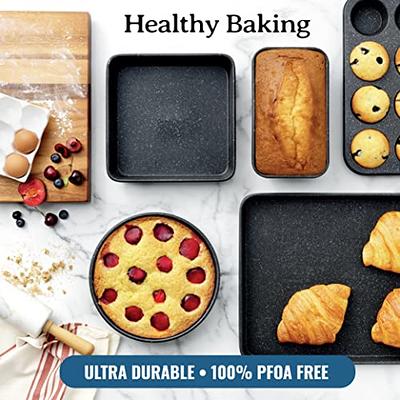 Granitestone Ultra Nonstick Bakeware Set, 5 Piece Dishwasher Safe Baking  Pans Set with Muffin Pan, Baking Pan, Loaf Pan, Round Baking Tray & Baking