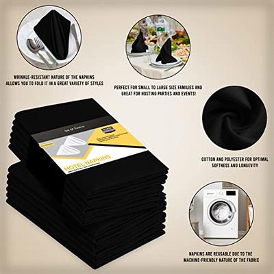  Utopia Home [24 Pack, Black] Cloth Napkins 17x17 Inches, 100%  Polyester Dinner Napkins with Hemmed Edges, Washable Napkins Ideal for  Parties, Weddings and Dinners : Home & Kitchen