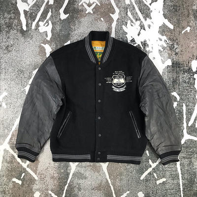 Plus Size Varsity Letterman Bomber Jacket