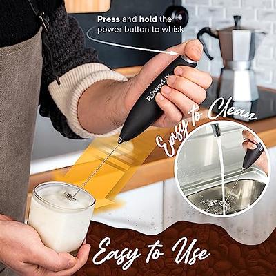 Powerful Handheld Milk Frother, Mini Milk Foamer, Battery Operated