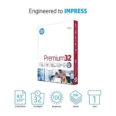  HP Printer Paper, 8.5 x 11 Paper, MultiPurpose 20 lb, 1 Ream  - 500 Sheets, 96 Bright, Made in USA - FSC Certified