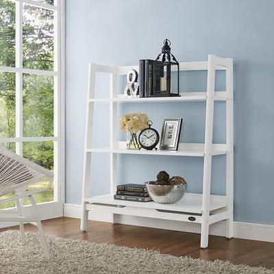 Crosley Brennan Entryway Storage Shelf Bookcase, White