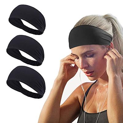 Workout Headbands for Women Men Non slip Sweatband Yoga Sweat Bands Elastic  Wide Headbands for Sports Fitness Exercise Tennis Running Gym Dance  Athletic : : Clothing & Accessories