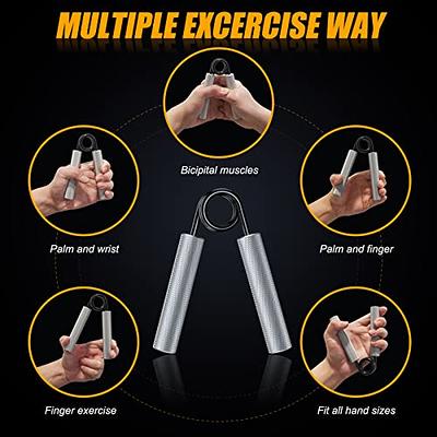 ZEAGUS Grip Strength Trainer,50LB Metal Hand Grip Strengthener,Non-Slip  Heavy-Duty Forearm Exerciser,Hand Gripper for Muscle Building and Hand