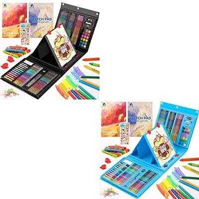 iBayam Art Supplies, 150-Pack Deluxe Wooden Art Set Crafts Drawing Painting  Kit with 1 Coloring Book, 2 Sketch Pads, Creative Gift Box for Adults