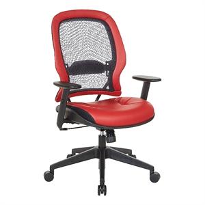 Office Star Big Tall Bonded Leather Air Grid Mesh Back High