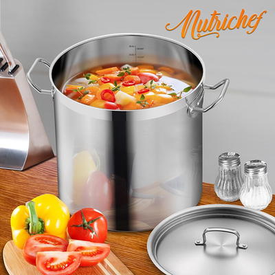 Nutrichef Stainless Steel Cookware Stockpot - 14 Quart