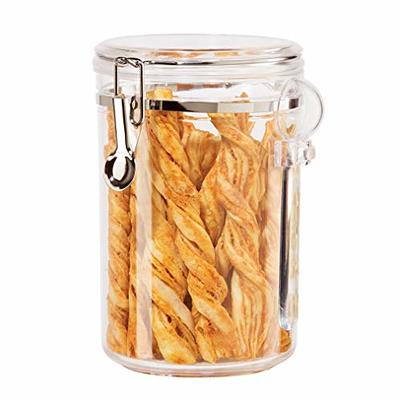 24 OZ Glass Storage Jar with Airtight Bamboo Wooden Lids, Vintage Food  Containers Canisters Sets for Kitchen Counter Pantry, Sugar, Flour, Candy,  Tea