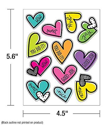 1000 Pcs Foil Heart Stickers, 2 Rolls Glitter Small Shiny Heart Stickers  for Kids Reward, 1 Inch Colorful Incentive Stickers for Teachers Supplies