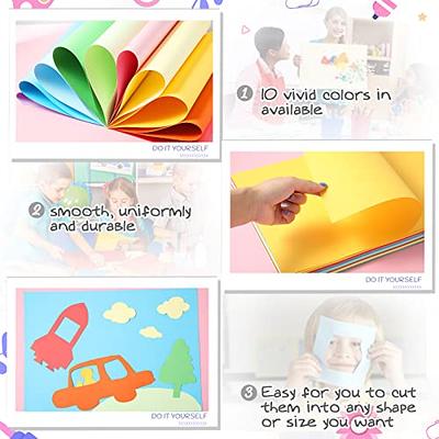 100 Pcs Poster Board 10 Assorted Color Blank Graphic Display Board