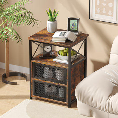 Aobafuir Nightstand, Small Side Table with Drawer, Bedside Furniture, Night  Stand, End Table for Bedroom, Living Room