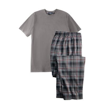 Men's Big & Tall Jersey Knit Plaid Pajama Set by KingSize in Black Plaid  (Size 8XL) Pajamas - Yahoo Shopping
