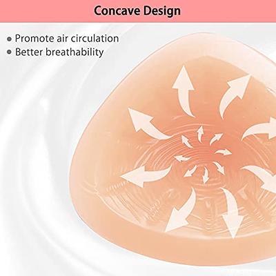 Womens Natural Soft Silicone Breast Form Fake Boobs Bra Enhancer Reusable  Pads