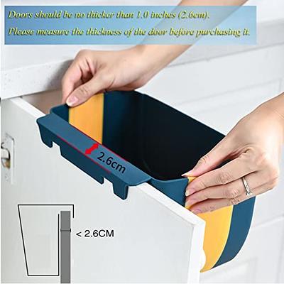 Hanging Folding Mini Trash Can for Kitchen Cabinet Door, Small Collapsible  Garbage Bin Under Sink,Wall Mounted Waste Bin- Container Cabinet/Bedroom/ Bathroom (3L)(White) - Yahoo Shopping