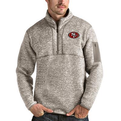 Antigua Women's San Francisco 49ers Fortune Quarter-Zip Oatmeal