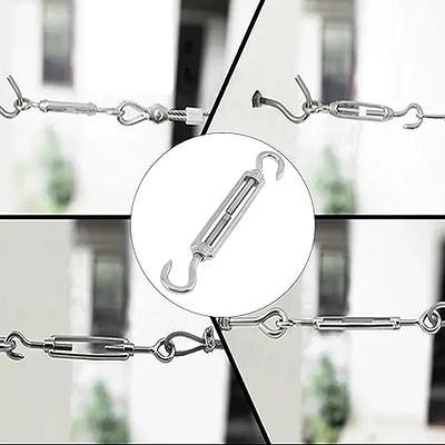 48 Pcs Stainless Steel Hook and Eye Turnbuckle for Cables 4 mm Wire Rope  Tension for DIY String Light Picture Hanging Wire Garden Fence Gate Wire  Tent Rope - Yahoo Shopping