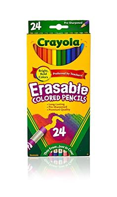 Crayola Erasable Colored Pencils, Kids At Home Activities, 24 Count,  Assorted, Long (Pack of 2) - Yahoo Shopping