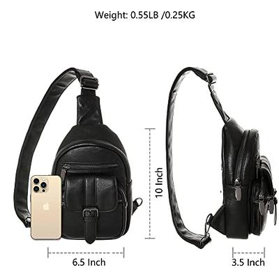  Belt Bag Fanny Pack Crossbody Bags for Women Men Bum Bag Small  Leather Chest Waist Checkered Fanny Packs for Women Men Travel Sport  Camping (Black)