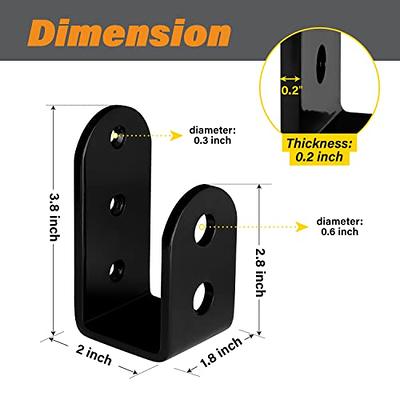 2 Pcs 2x4 Door Barricade Brackets, Heavy Duty Door Security Bar, Open  Security Bar Holder U Brackets, Fits 2 x 4 Lumber for Door Brace, Home,  Garage