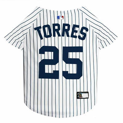 Pets First Cotton & Polyester Mesh Striped San Diego Padres Dog & Cat Jersey,  White, XS 