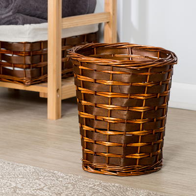 Honey-Can-Do Water Hyacinth Woven Bathroom 7-Piece Storage Basket Set