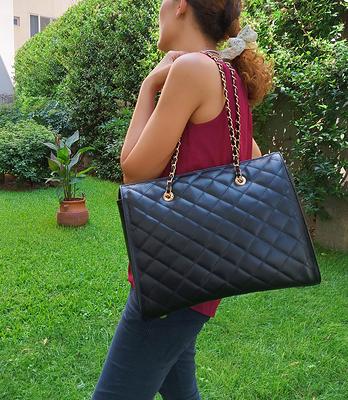 Diamonds Style Round Genuine Leather Shoulder Bag Quilted 