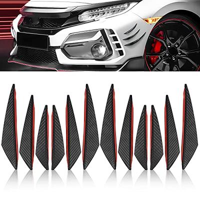 12 PCS Universal Car Spoiler Canards Kit, Linkstyle Soft Rubber