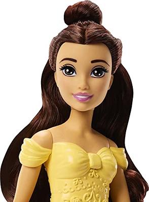 Disney Princess Belle Styling Head, Brown Hair, 10 Piece Pretend Play Set,  Beauty and the Beast, Officially Licensed Kids Toys for Ages 3 Up, Gifts