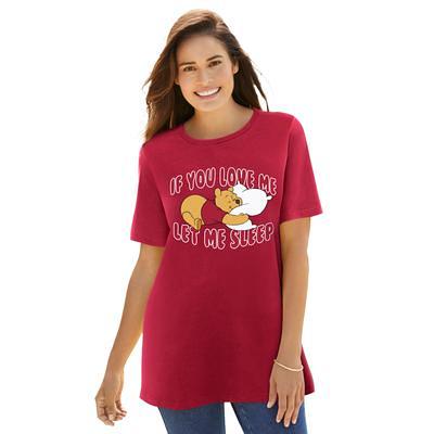 Plus Size Women's Disney Women's Short Sleeve Crew Tee Red Winnie