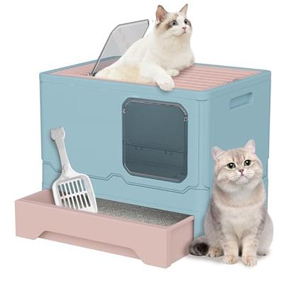 Suhaco Disposable Cat Litter Box Large Paper Litter Tray Travel Pet Litter  Pan Reduce Odor Easy Clean Kitty Toilet Save Times Clean Sift Potty for  Indoor Cat Use Alone or As Litter