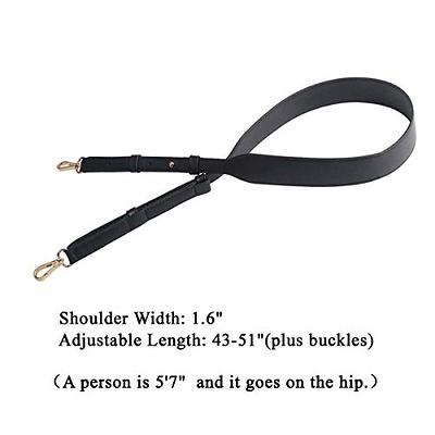 BEAULEGAN Purse Chain Strap - Microfiber Leather - Replacement for  Crossbody Shoulder Bag - 51 Inch Long, Black/Gold