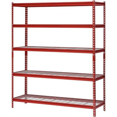 King's Rack 5-Tier Black Steel Storage Rack Boltless Shelving Tier Height Adjustable 30 W x 12 D x 60 H.